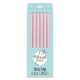 Make A Wish Tall Pastel Pink Candles x 6