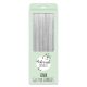 Make A Wish Tall Silver Glitter Candles x 6