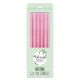 Make A Wish Tall Hot Pink Glitter Candles x 6