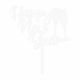 Make A Wish White Acrylic - Happy New Year Cupcake Topper