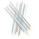 Anniversary House Blue & Silver Mix Tall Cake Candles with Holders - Pack of 16