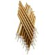 Anniversary House Metallic Gold Tall Cake Candles with Holders - Pack of 12