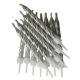 Anniversary House Silver Metallic Spiral Cake Candles with Holders - Pack of 12