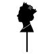 Make A Wish Black Acrylic - Queen Elizabeth Cake Topper
