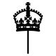 Make A Wish Black Acrylic - Royal Crown Cake Topper