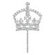 Make A Wish Silver Glitter Acrylic - Royal Crown Cake Topper