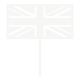 Make A Wish White Acrylic - Union Jack Cake Topper