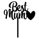 Make A Wish Black Acrylic - Best Mum Cake Topper