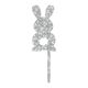 Make A Wish Silver Glitter - Easter Bunny Cupcake Topper
