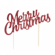 Merry Christmas Glitter Cake Topper Red – Anniversary House