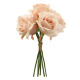 Peach Blush - Bunch Of 6 Silk Bella Roses by Simply Making