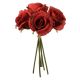 Red - Bunch Of 6 Silk Bella Roses by Simply Making