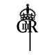White Acrylic Royal Cypher Cake Topper