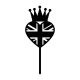 Black Acrylic Union Jack Cake Topper