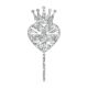 Silver Glitter Union Jack Cupcake Topper