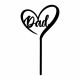 Black Acrylic Dad Cake Topper