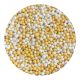 Purple Cupcakes 2mm Shimmer Pearl & Gold Non-Pareil Sugar Pearls (Vegan) - 100g Bottle