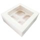 Simply Making White Window Cupcake Box - Holds 4, 3