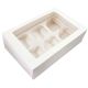 Simply Making White Window Cupcake Box - Holds 6, 3