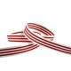 Red Stripe 15mm Woven Ribbon, 20m Reel