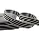 Colour Ribbons 15mm Black Stripe Woven Ribbon - 20m Reel