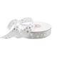 Colour Ribbons 15mm White & Silver Stars Satin Ribbon - 20m Reel