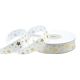 Colour Ribbons 15mm Ivory & Gold Stars Satin Ribbon - 20m Reel