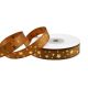 Colour Ribbons 15mm Gold & Gold Stars Satin Ribbon - 20m Reel