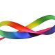 Colour Ribbons 15mm Rainbow Satin Ribbon - 10m Reel