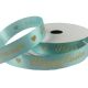 Colour Ribbons 15mm Aqua 'Happy Easter' & Heart Satin Ribbon - 10m Reel