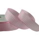 Colour Ribbons 25mm Baby Pink Gingham Ribbon - 25m Reel