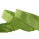 Colour Ribbons 25mm Light Green Gingham Ribbon - 25m Reel
