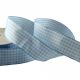 Colour Ribbons 25mm Light Blue Gingham Ribbon - 25m Reel