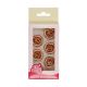 Bronze Gold Elegance: Marzipan Rose Decorations (Set of 6)