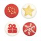 Christmas Icons Sugar Pipings - Pack of 200