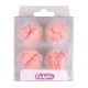 Pink Pairs of Feet Sugar Pipings - Pack of 12