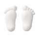 White Pairs of Feet Sugar Pipings - Pack of 12