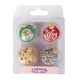 Christmas Bauble Sugar Pipings - Pack of 12