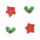 Holly & Poinsettia Sugar Pipings - Pack of 250