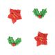 Holly & Poinsettia Sugar Pipings - Pack of 250