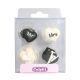 Mr & Mrs Love Heart Sugar Pipings - Pack of 144