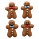 Whimsical Gingerbread Man Christmas Sugar Decorations (Pack of 200)