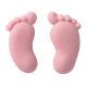 Pink Baby Footprints Sugar Pipings - Bulk Pack