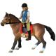 Hanoverian Stallion & Female Rider Cake Figure Topper Set