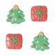 Christmas Tree and Parcel Sugar Pipings 25mm - Pack of 250
