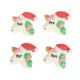 Christmas Lustred Unicorn Sugar Pipings with Santa Hat - Pack of 250