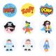 90 Handmade Sugar Decorations - Adventure Collection Collection 38mm