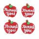 Thank You Apple Sugar Decorations - 12 piece - single