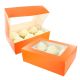 Cupcake Box - Brights Tangerine - 2 Pack