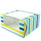 Box Cake Square Bold Stripes Teal - 10 x 5